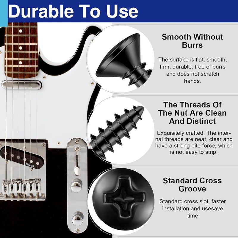 Usdrwam 3mm Electric Guitar Bass Pickguard Screws, for Fender Telecaster, Stratocaster, Jazzmaster, and Gibson Les Paul, SG, 100 Pcs - Image 4